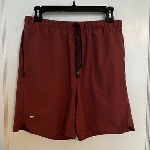 Fabletics The One Men’s Shorts Sz M – Oxblood Red 7” Unlined